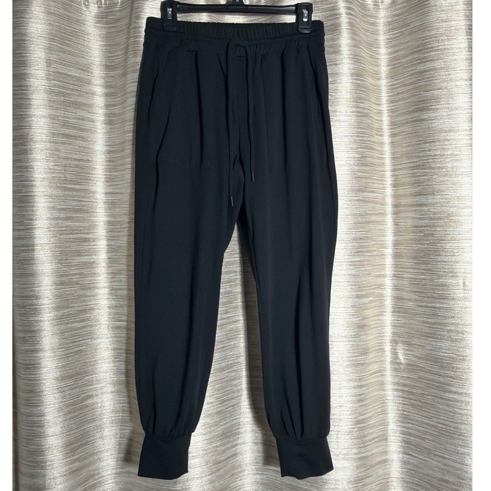 Lou & Grey Womens Black Drawstring Elastic Waist Jogger Pants Size M 1090